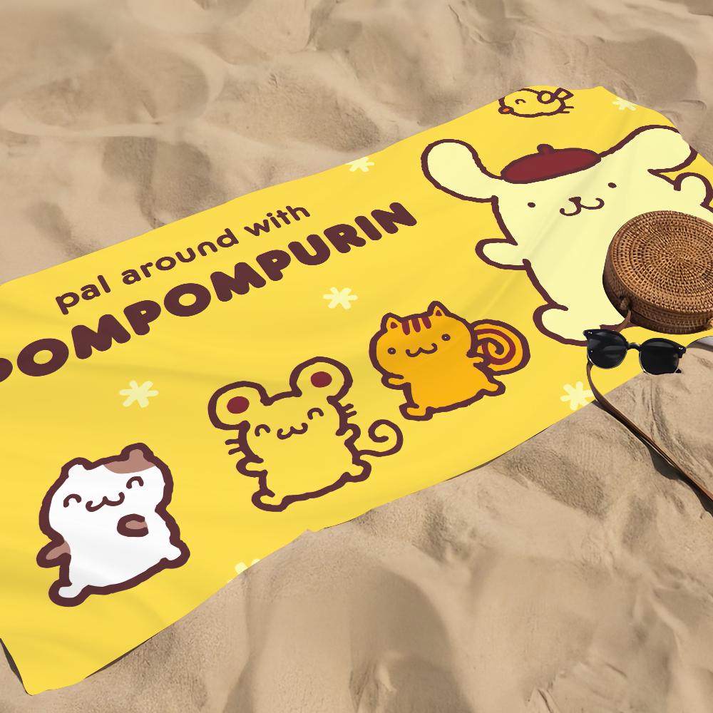 Towel Soft Pool Gift P-Pompompurin For Travel Gym Shower Cute Camping Quick Dry Cartoon Sports Large Beach Towel