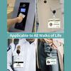 Clear Card Holder Dual Use PS Double ID Badge Holder with Telescopic Buckle Clip
