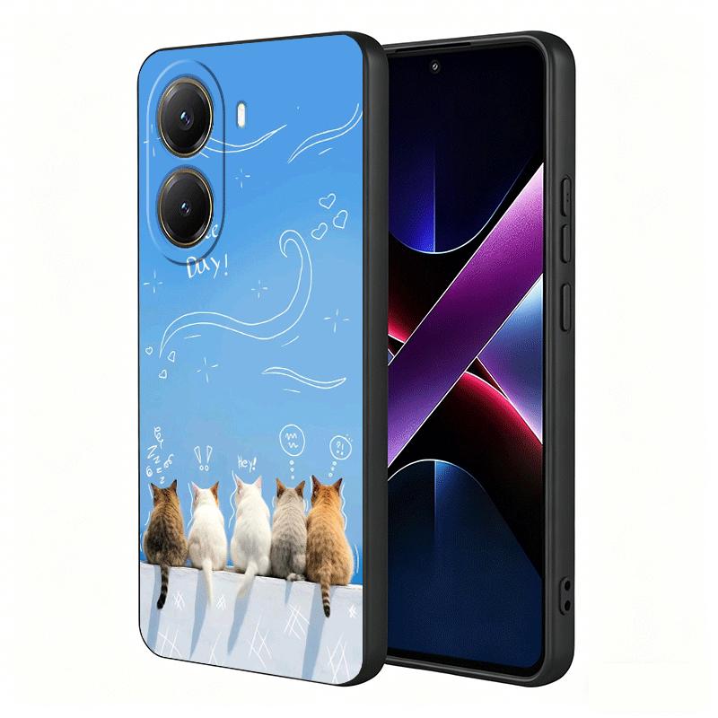 Cat Cute Kitten Cartoon Soft Phone Case for Xiaomi Poco X5 X6 X7 X8 Pro Max X3 F7 F8 Ultra M8 M7 M6 M5 Redmi 15 15C 14C 13C 12C
