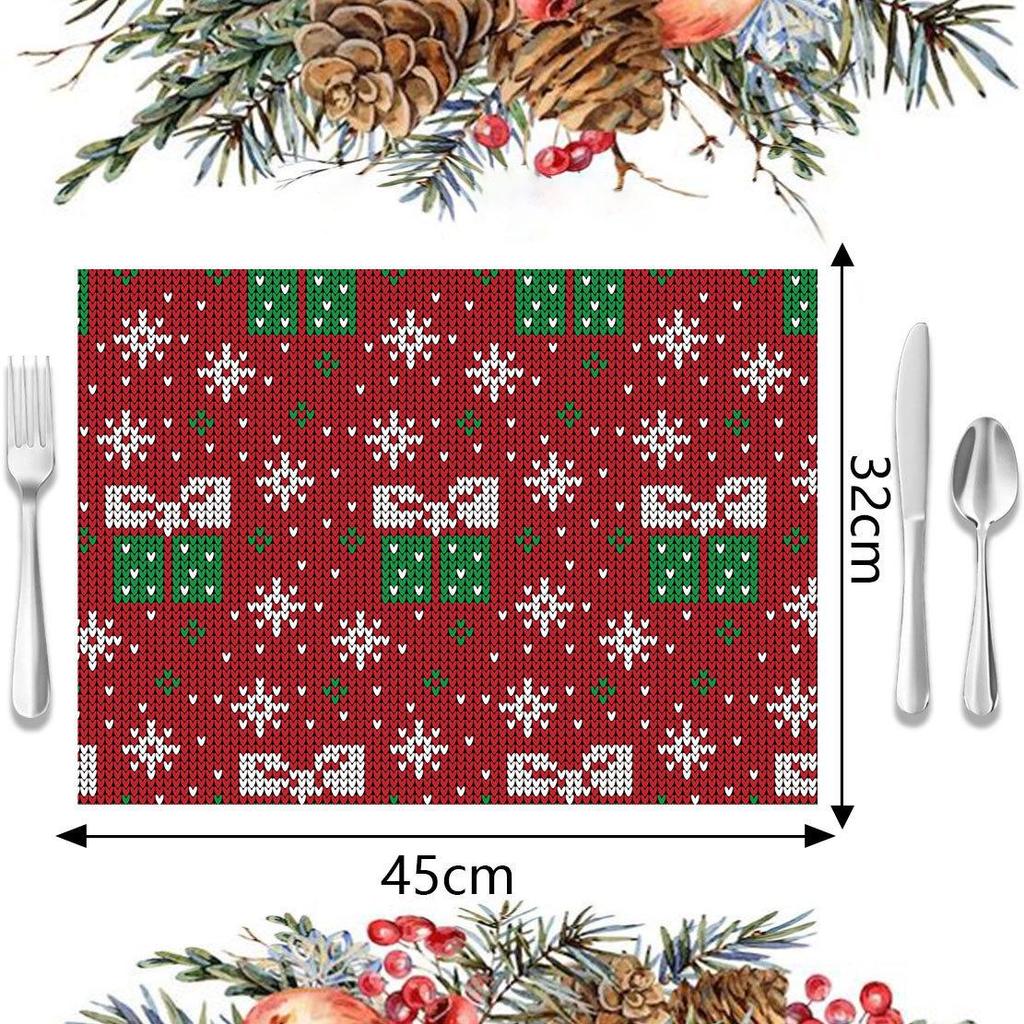 Neue dekorative Weihnachts-Schneeflocken-Tischsets – Festliches Winterdesign für europäische und amerikanische Partys