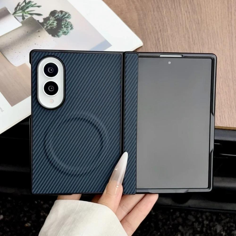 For Magsafe Carbon Fiber Case for Samsung Galaxy Z Fold 8 Ultra 7 6 5 4 3 Ultra Thin Magnetic Skin Feel Shockproof Slim Cover