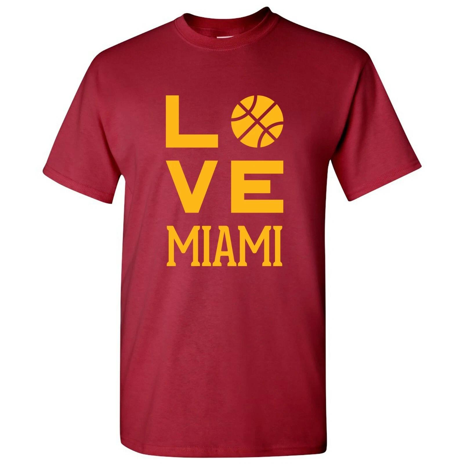 

Miami Love Basketball - Sports Team Hometown City Pride T Shirt - Cardinal 2XL
