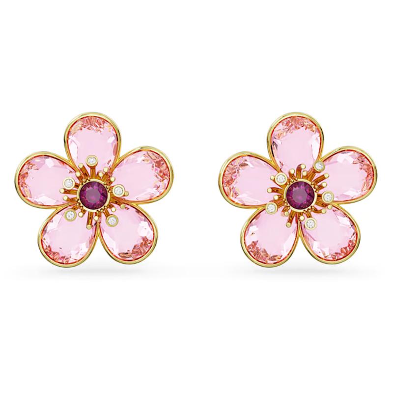 Orecchini a Forma di Petalo di Fiori di Cristallo Rosa alla Moda Orecchini da Donna Adatti per Donne Senior Squisiti Gioielli di Fascino