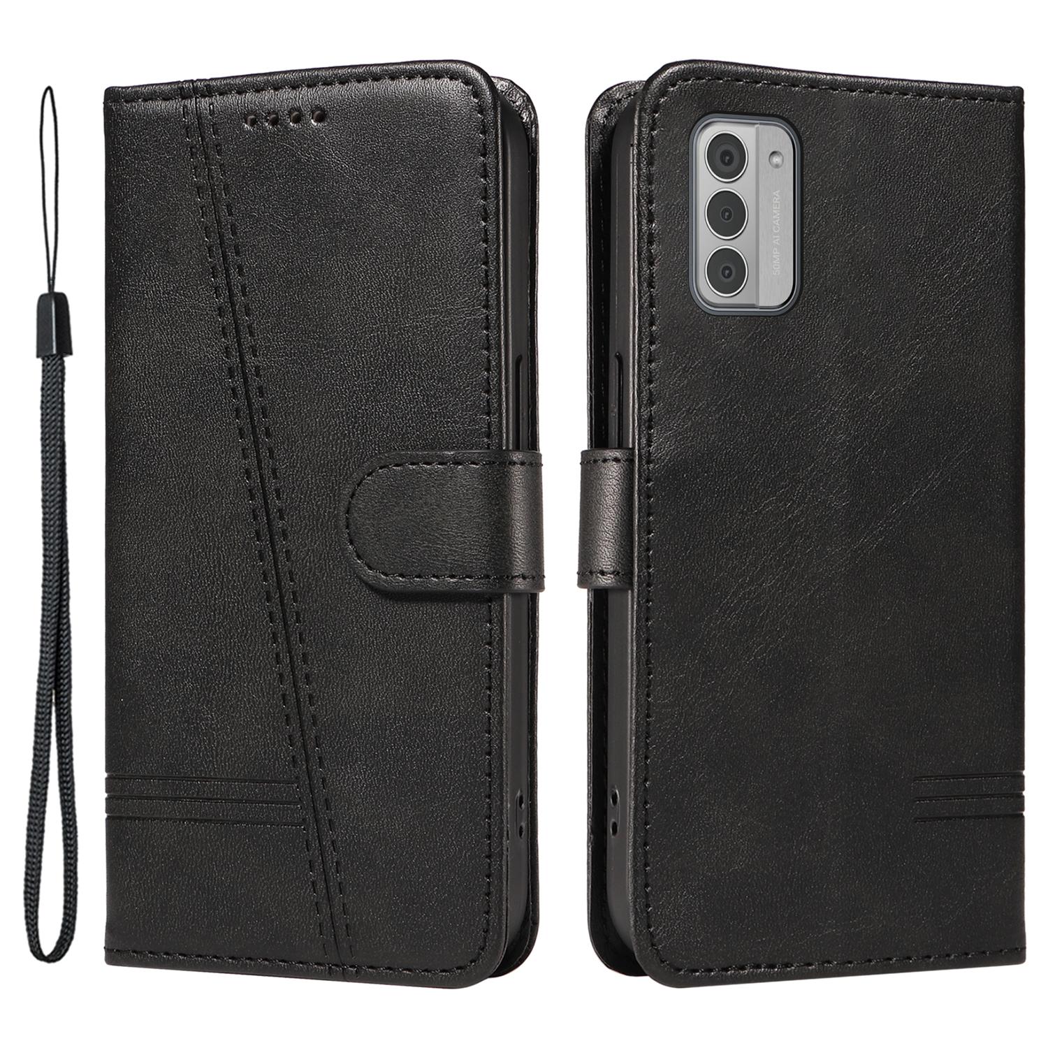 

For Nokia G42 Case with Card Holder Wallet PU Leather Flip Phone Cover Black