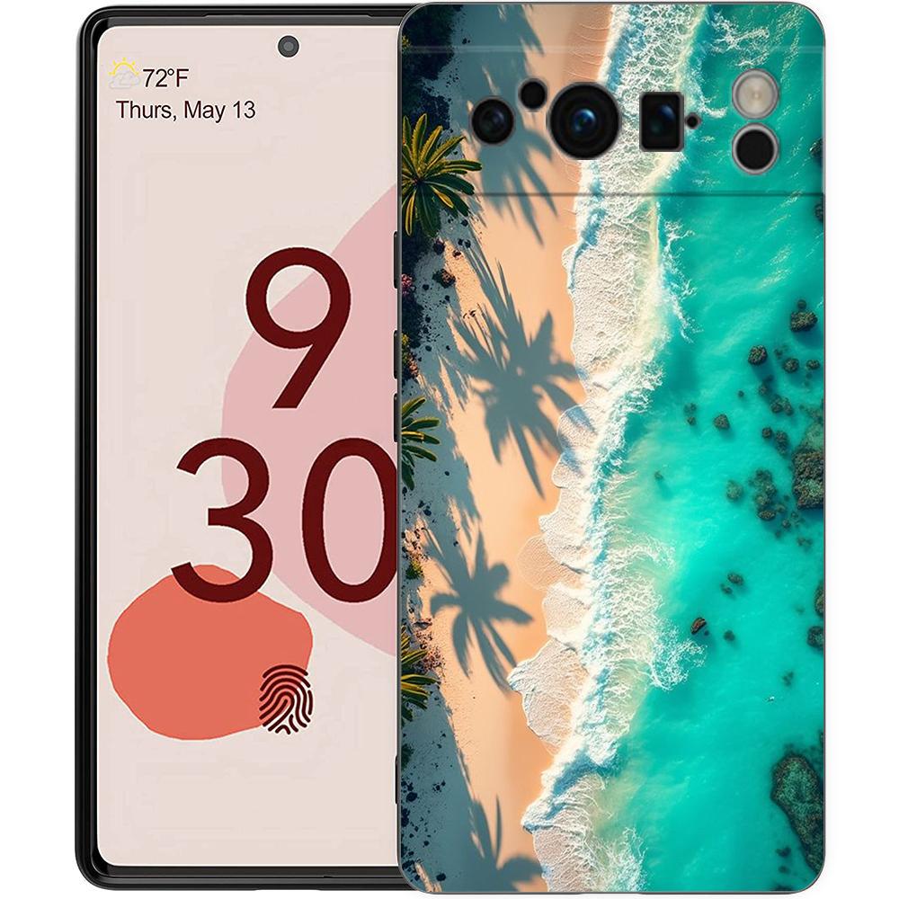 Blue Sea Ocean Waves Phone Case For Google Pixel 9 8 9A 8A 7 7A 6 Pro XL 6A 5G Black Soft Back Luxury TPU Cover