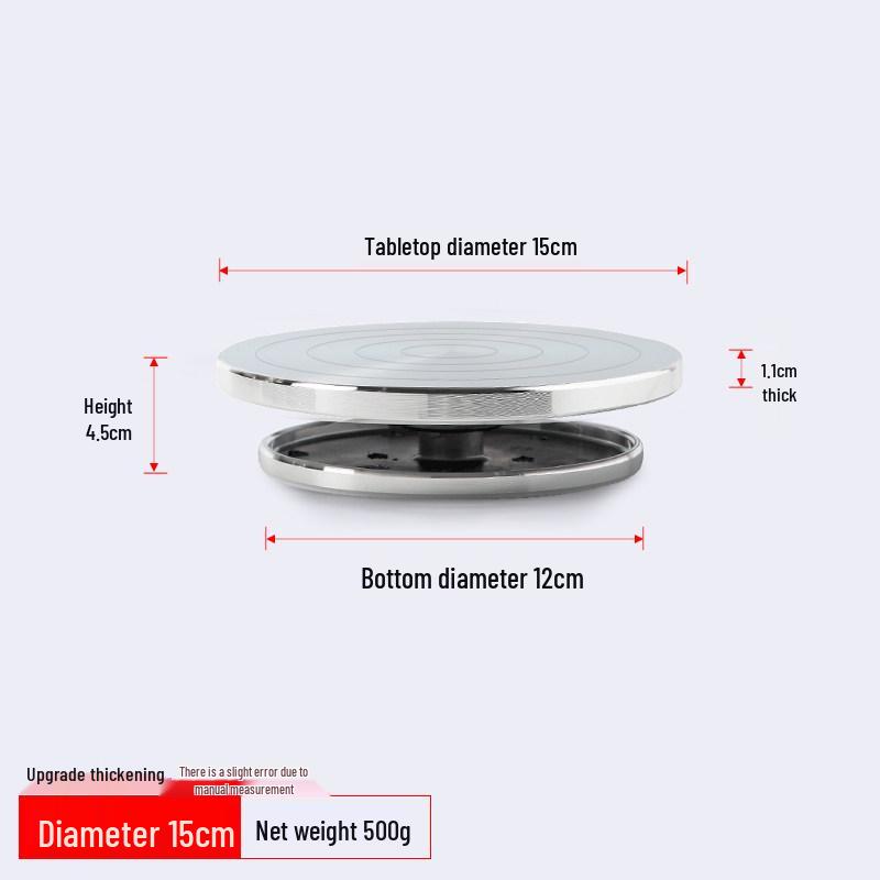 Children's Double-Sided Aluminum Alloy Pottery Turntable for Clay Sculpture Tools