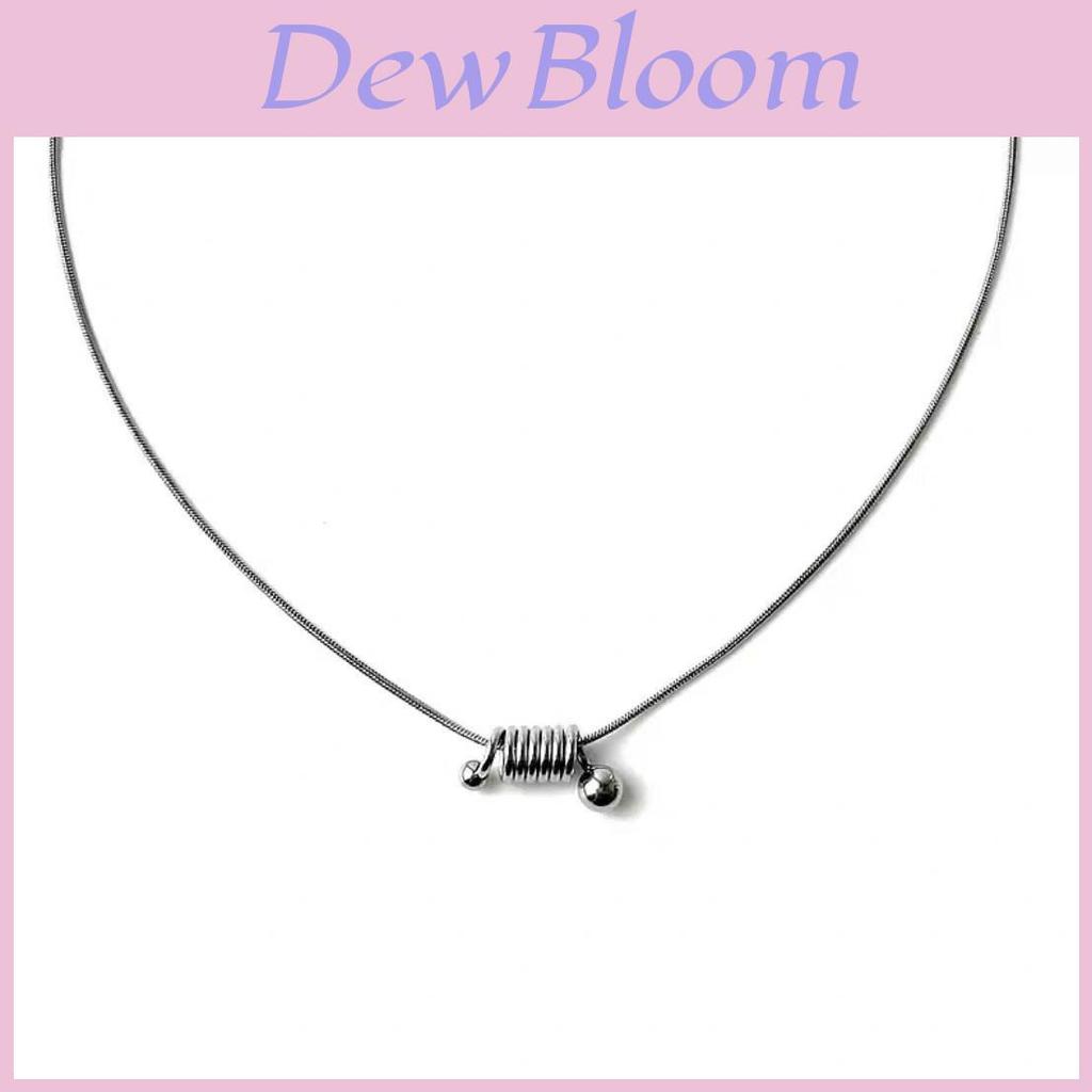 Geometric Spiral Pendant Necklace With Titanium Steel Chain For Party Wear