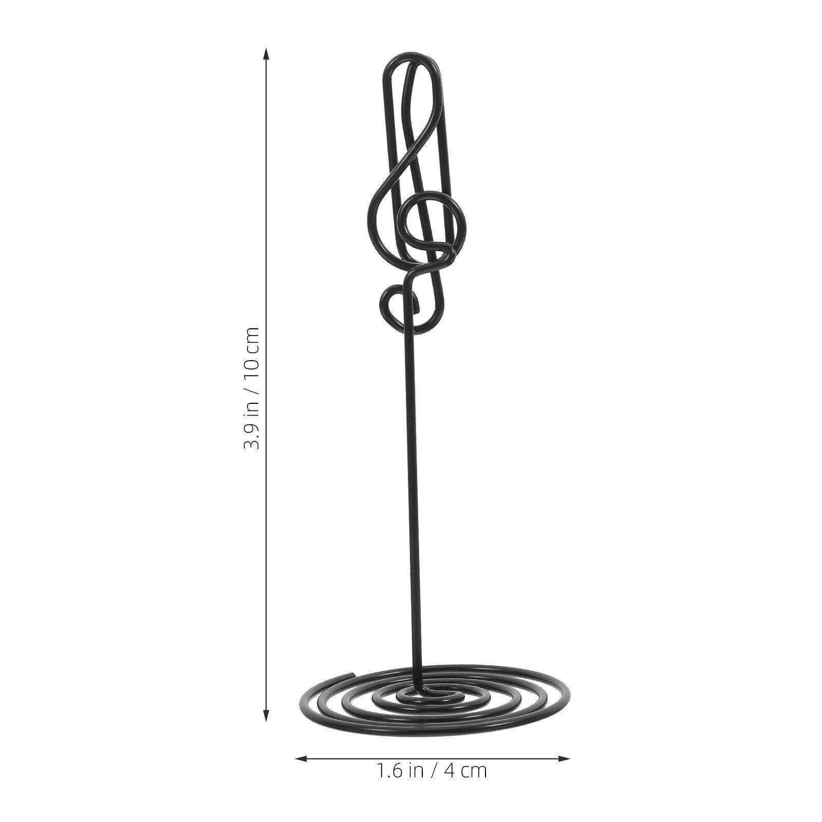 

12Pcs Stylish Musical Note Desk Card Holder Vertical Memo Clip Stand Place Card Holder Table Signage Wedding Event Decor чёрный