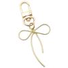 Trendy Bowknot Shape Key Rings Pendant Butterfly Knot Beads Keychain Accessories