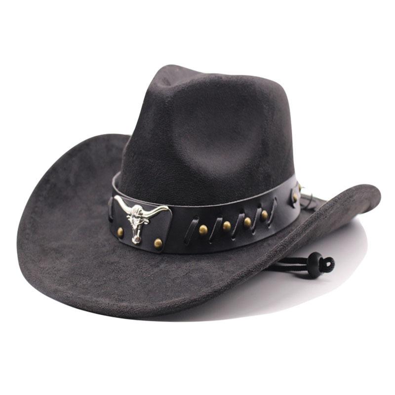 New Western cowboy hat, Tibetan wool top hat, men's and women's autumn/winter outdoor ox-head accessory, travel riding hat