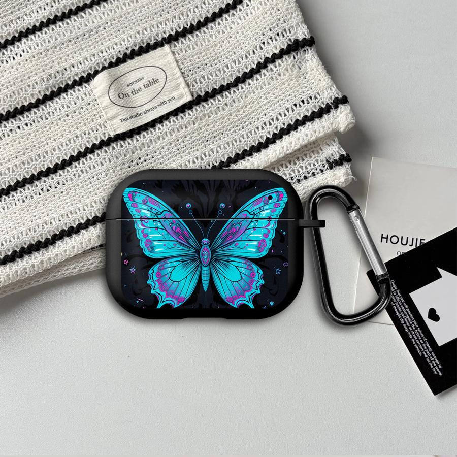 Earphone Cases Cover Case For Airpods 1 Pro Pro3 Pro2 2 3 4 White Blue Butterflies Flowers