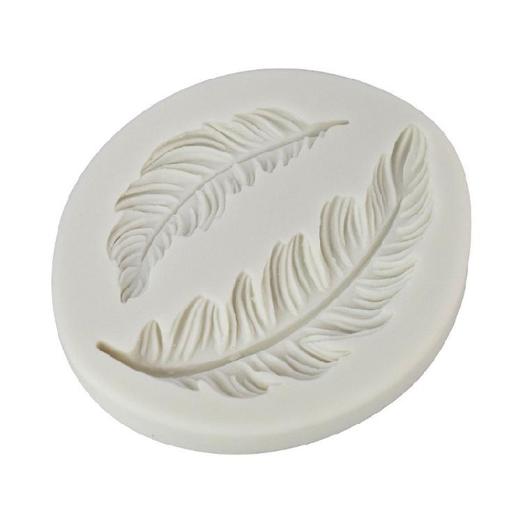 Feather Texture Printing Baking Biscuits Mold Food Grade Silicone Fondant Mould