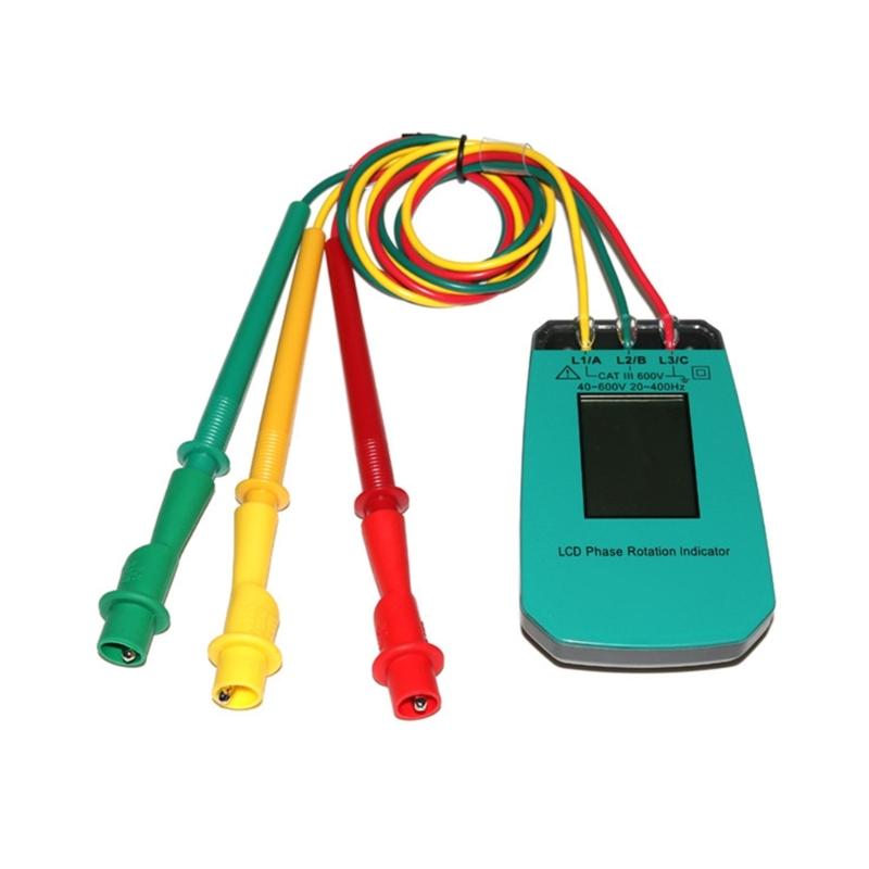 Three Phase Voltages Sequences Checkers 3 Phase Rotation Meter LED Indicator Detectors for Electrical Work