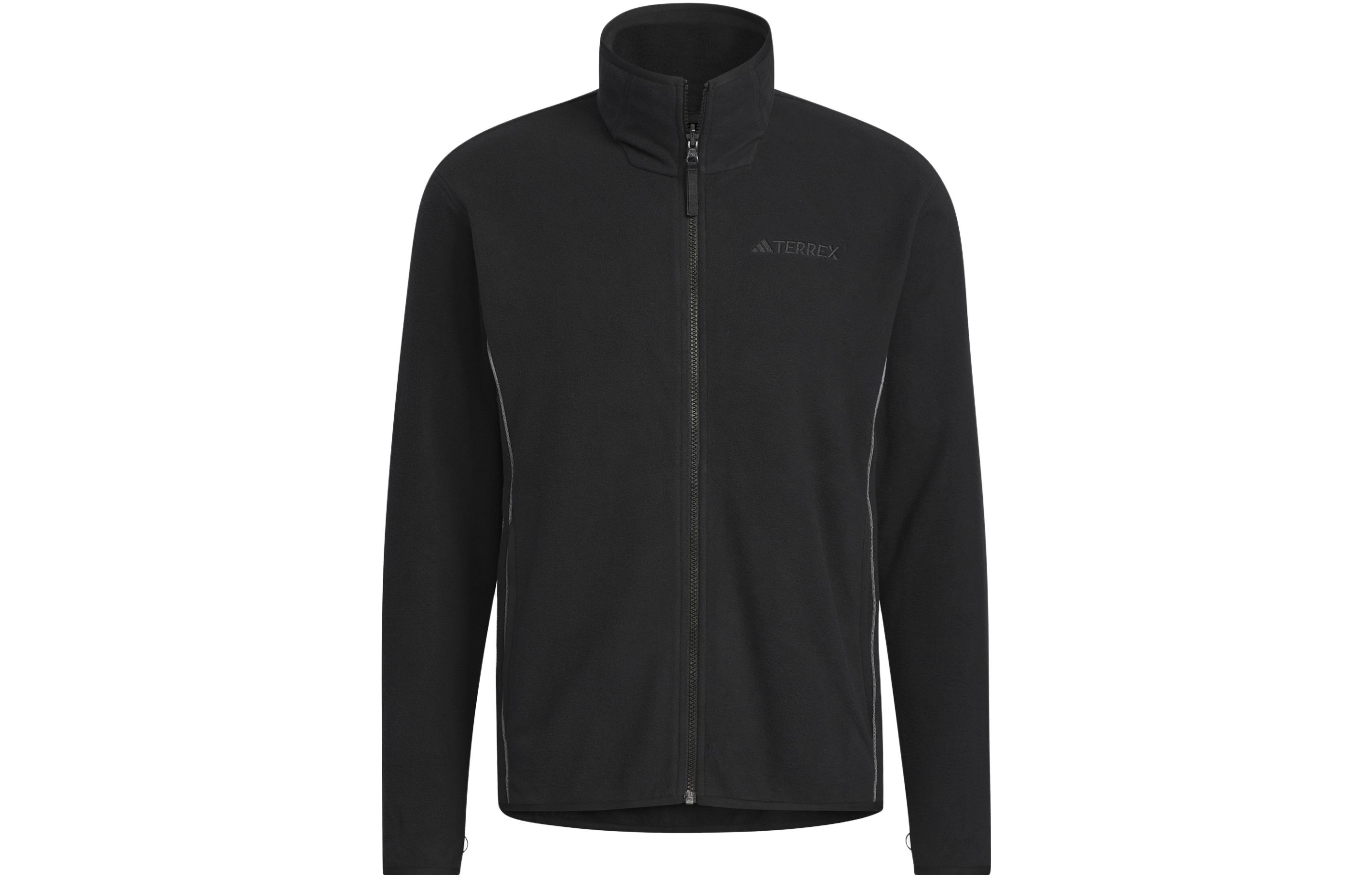 Adidas Windbreaker Jackets Men s Black Stand Collar Moderate IC7997 S