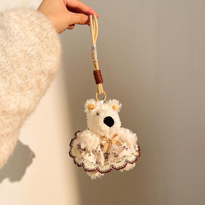 West Highland Sheepdog Pendant Plush Cartoon Rabbit Doll Small Doll Bag Pendant Keychain