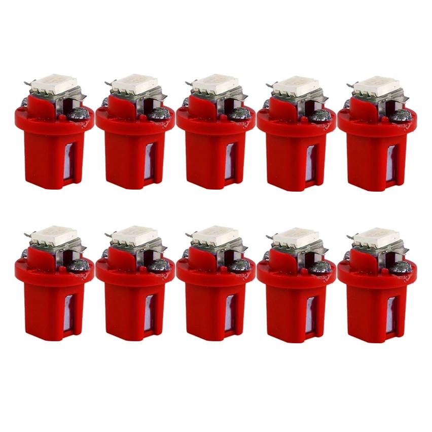 10Pcs T5 B8.5d LED Light Car Dashboard Speed Lights Bulb Cars Interior Lamp Accessories Dashboard Side Switch lamps 12V