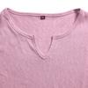 Men Casual Summer Loose V Neck Short Sleeve Solid T Shirt