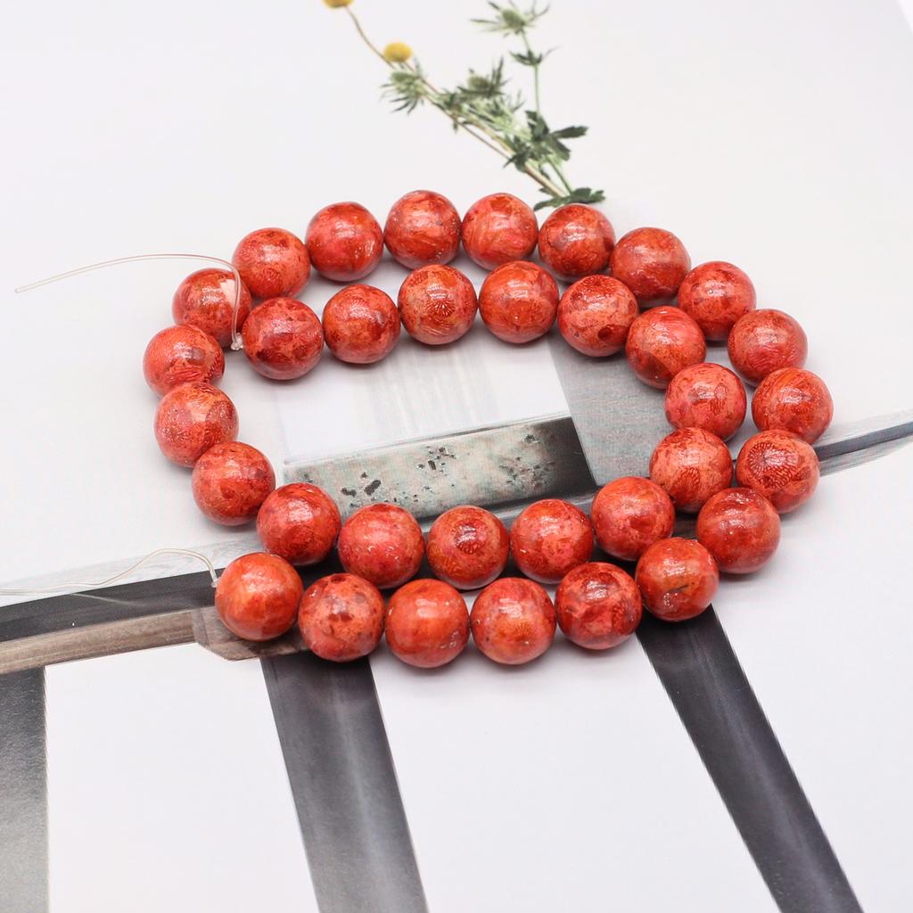 Korálky Imitace Korálu Kulaté Izolační Korálky 10-14mm Pro Výrobu Šperků DIY Náhrdelník Náramek Náušnice Příslušenství