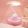 Luminária de Mesa Pequena com Design de Donut, Pescoço Flexível de 360 Graus, LED de Luz Suave Sem Piscadelas, Proteção para os Olhos, Alimentada por USB, Luz de Leitura Noturna
