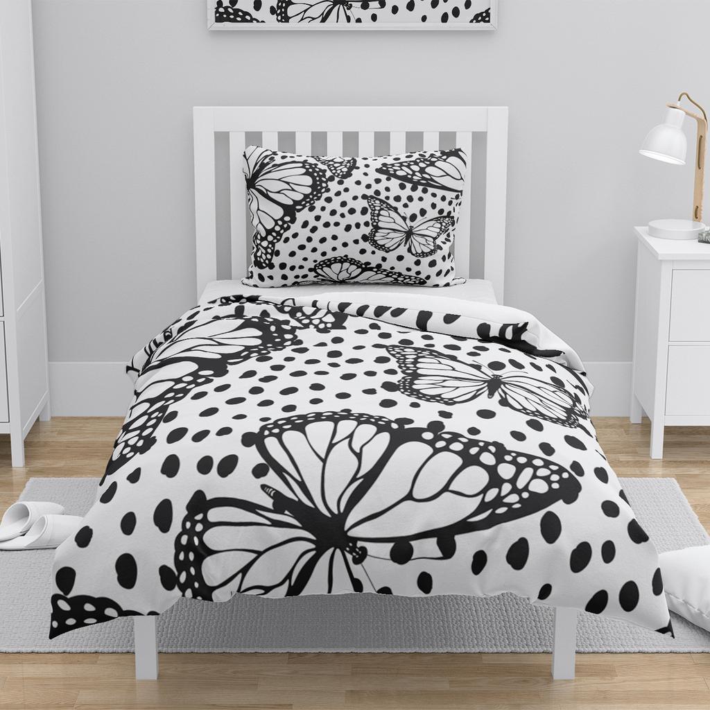 3D Printed Butterfly Duvet Cover Kit 2024 New Ultra-fine Fiber Pillowcase Beautiful Insect Colorful And Comfortable Kit