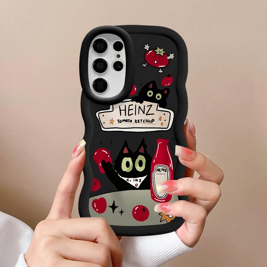 Case for Samsung Galaxy A26 S23 Plus S25 A25 S24 S21 S22 Ultra S20 FE Soft Phone Cover A55 A35 A34 A54 A36 A24 Tomato Sauce