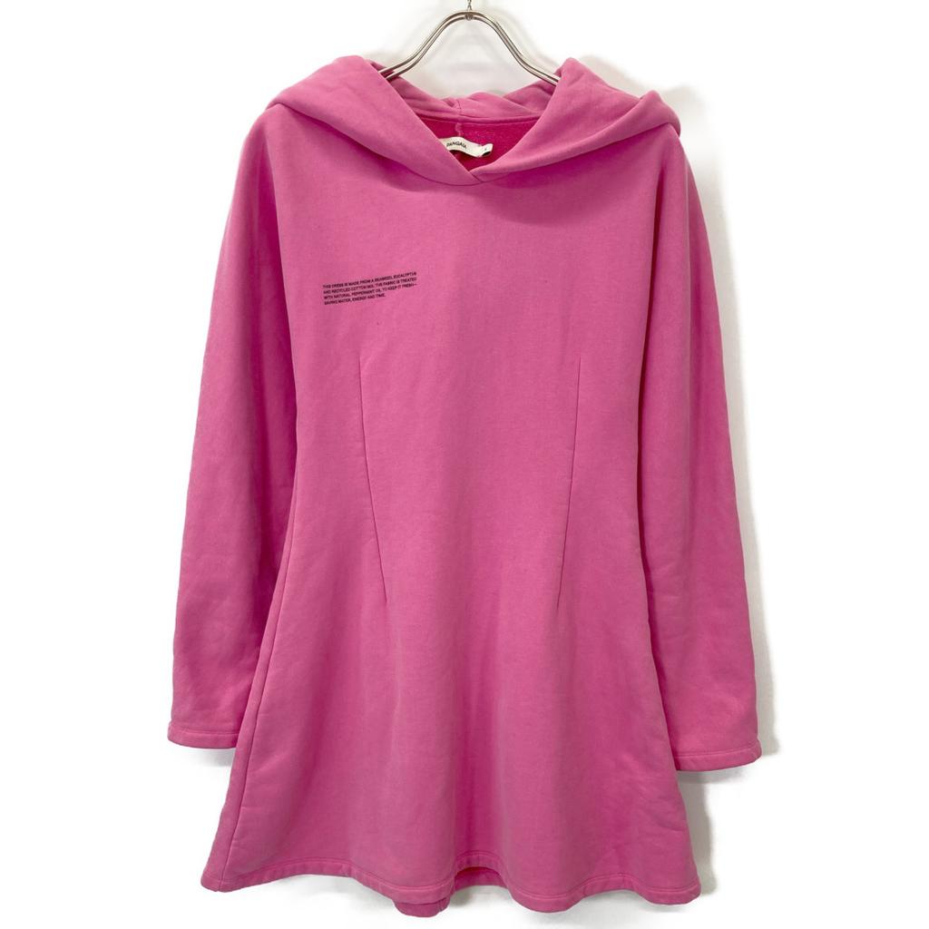 Pangaia Pink Cotton Logo Hoodie Dress Dress M pinkUsed