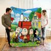 Cartoon 2026 New Kawaii Snoopy Children Warm Soft Anime Blankets for Sofa Bed Cover Blanket Suitable for Birthday Souvenir Gifts