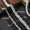 Rhinestone Pearl Beaded Trim Width 3.5/4cm Lace Trim Lace Trim Ribbon  DIY Sewing