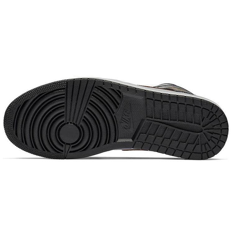 Jordan 1 Mid Patent Black White Gold 2019 852542-007(2019 )