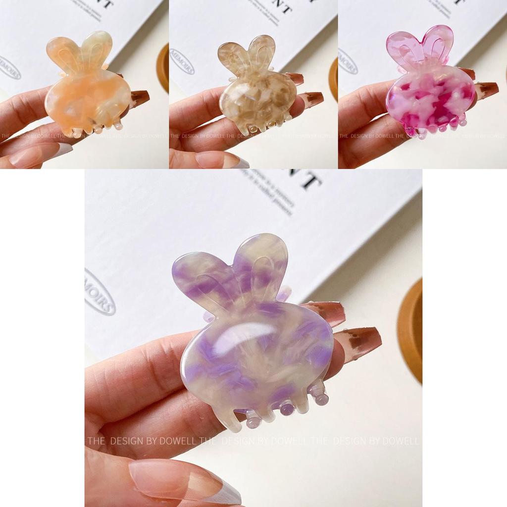 And Sweet Colorful Mini Rabbit Hair Claw Clips Made With Acetate Great For Womens Everyday Hair Looks