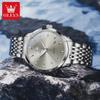OLEVS Original Quartz Men's Watches Fashion Simple Stainless Steel Strap Waterproof Auto Date Luminous Wrist Watches for Man