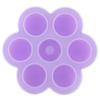 Innovativer blütenförmiger 7-Loch Silikon-Eiswürfelformbehälter mit Deckel Küchenutensilien(lila )