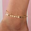 3pcs/set Gold Color Simple Chain Anklets For Women Beach Foot Jewelry Leg Chain Ankle Bracelets Women Accessories