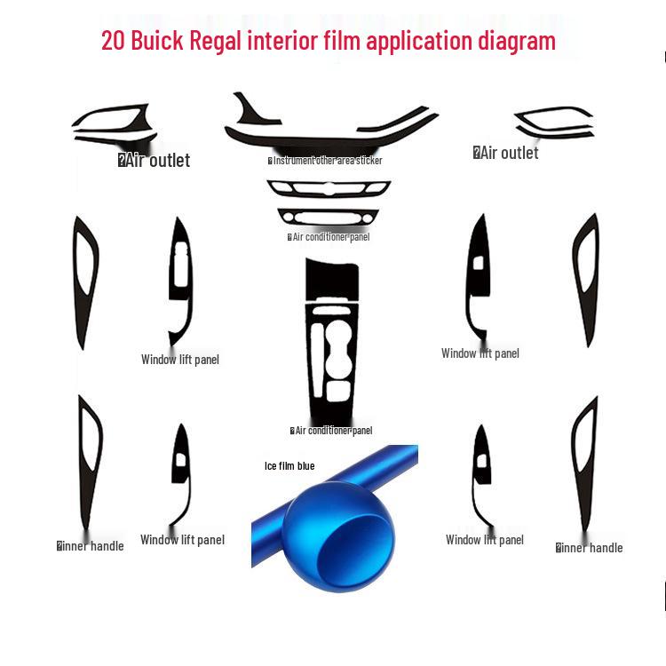 Buick Regal 2020-21 GS Center Console Carbon Fiber Shifter Wrap Interior Sticker