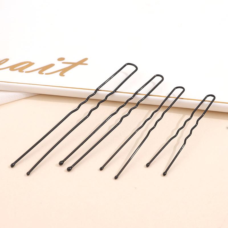 1 Pack 5cm 6cm 7cm 8cm Hair Pins Grips Waved Black Pins Alloy Metal Hair Grips Support