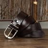 Pásek Pánská kožená spona z hověziny Hovězí kůže Trendy Džíny korejského stylu Nový ležérní skládaný pásek pro mladé muže