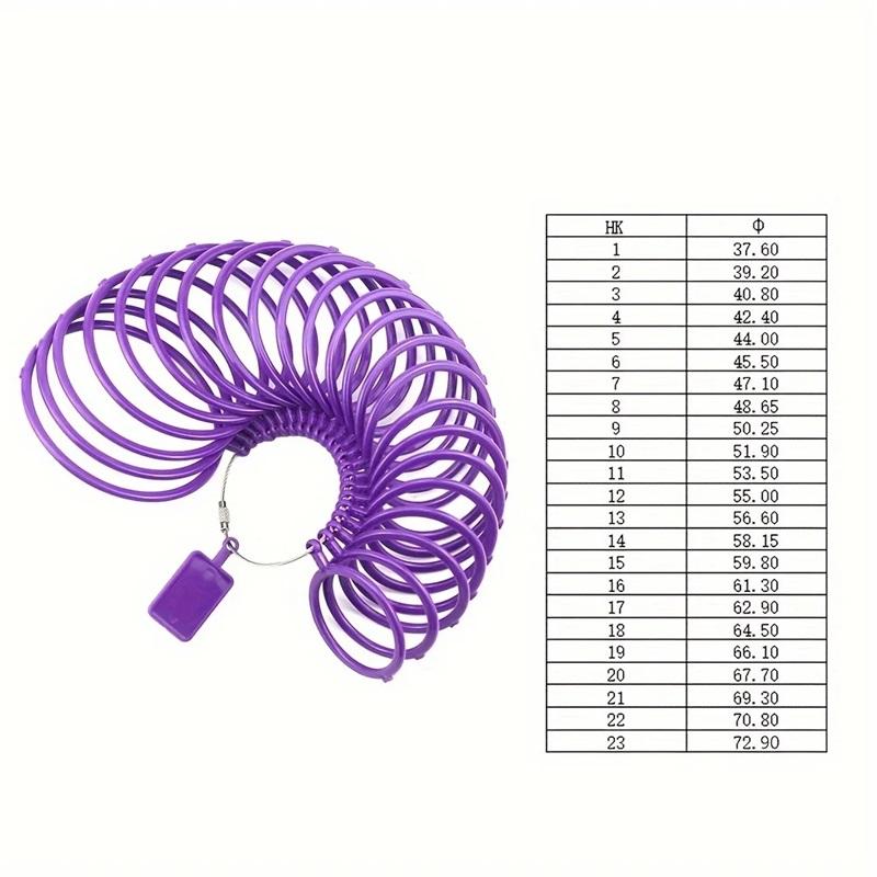 1pc Purple Plastic Bracelet Sizer for DIY Jewelry Wrist Diameter Measuring Tool Loop Sizer for Accurate Bracelet Sizing
