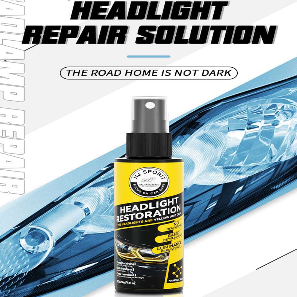 120ml Car Headlight Light Restorative Liquid Removing Oxidation Dirt Headlight Repair Polish Restoration Liquid