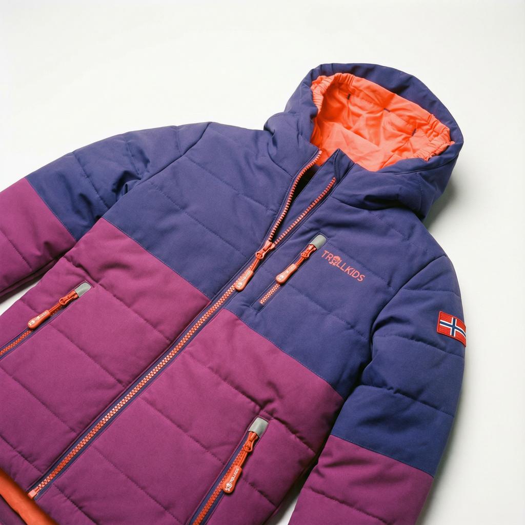 Kurtka zimowa dziecięca Trollkids Kids Hemsedal Snow Jacket XT ocieplana wodoodporna fioletowa (513-154)