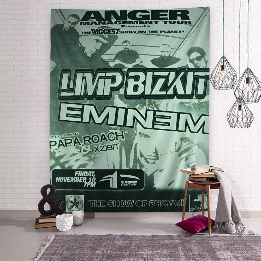 Kreslená tapisérie kapely Limp Bizkit Bohemské nástěnné tapisérie Mandala Nástěnné závěsy