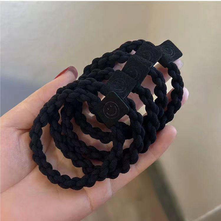 6-Pack Frosted Elastic Hair Rings - Durable, Simple Ponytail Bands for Women