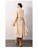 Double-Sided Cashmere Wool Coat, Women's 2024, 100% Wool, Stand Collar, Hepburn Style, Long and Loose Fit.