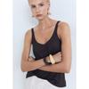 Linen Vest French Style UK Spaghetti Strap Cotton Top Cami Vest Sexy White Large U-Neck Thread Export