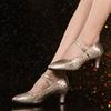 Flickor Ballroom Latin Tango Modern Dans Skor Closed Toe Sandaler Indoor Dans Skor Damskor