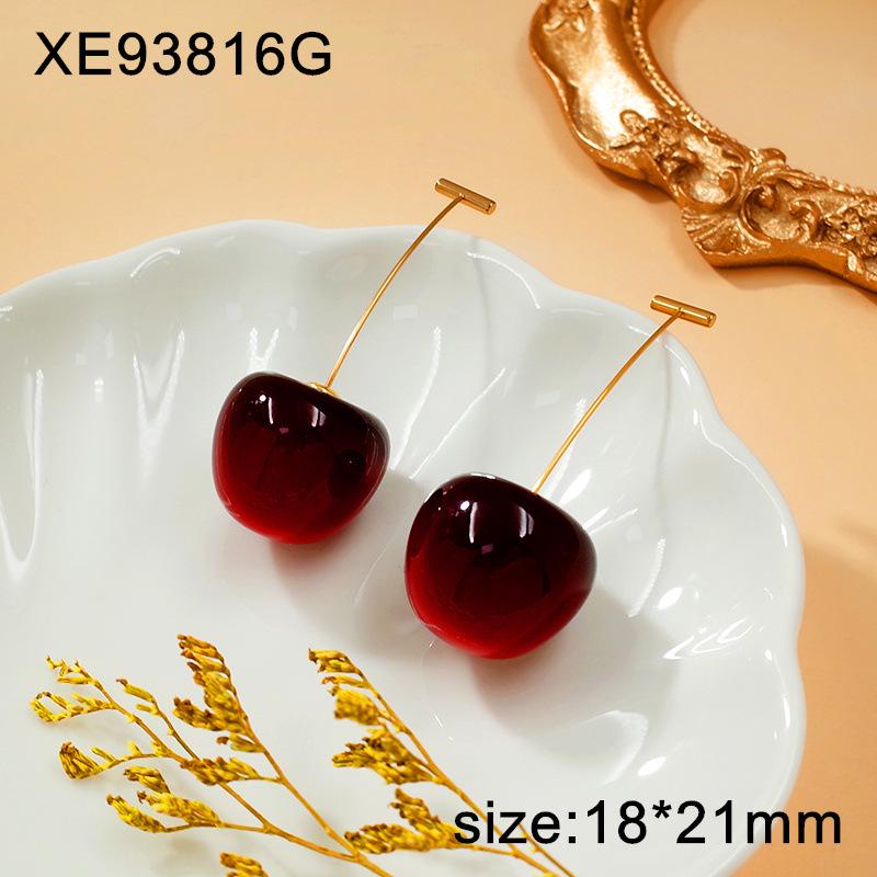 High-End Large Cherry Earrings - New Style Celebrity Fashion