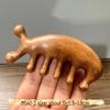 Green Sandalwood Carved Portable Scalp Massage Comb for Women