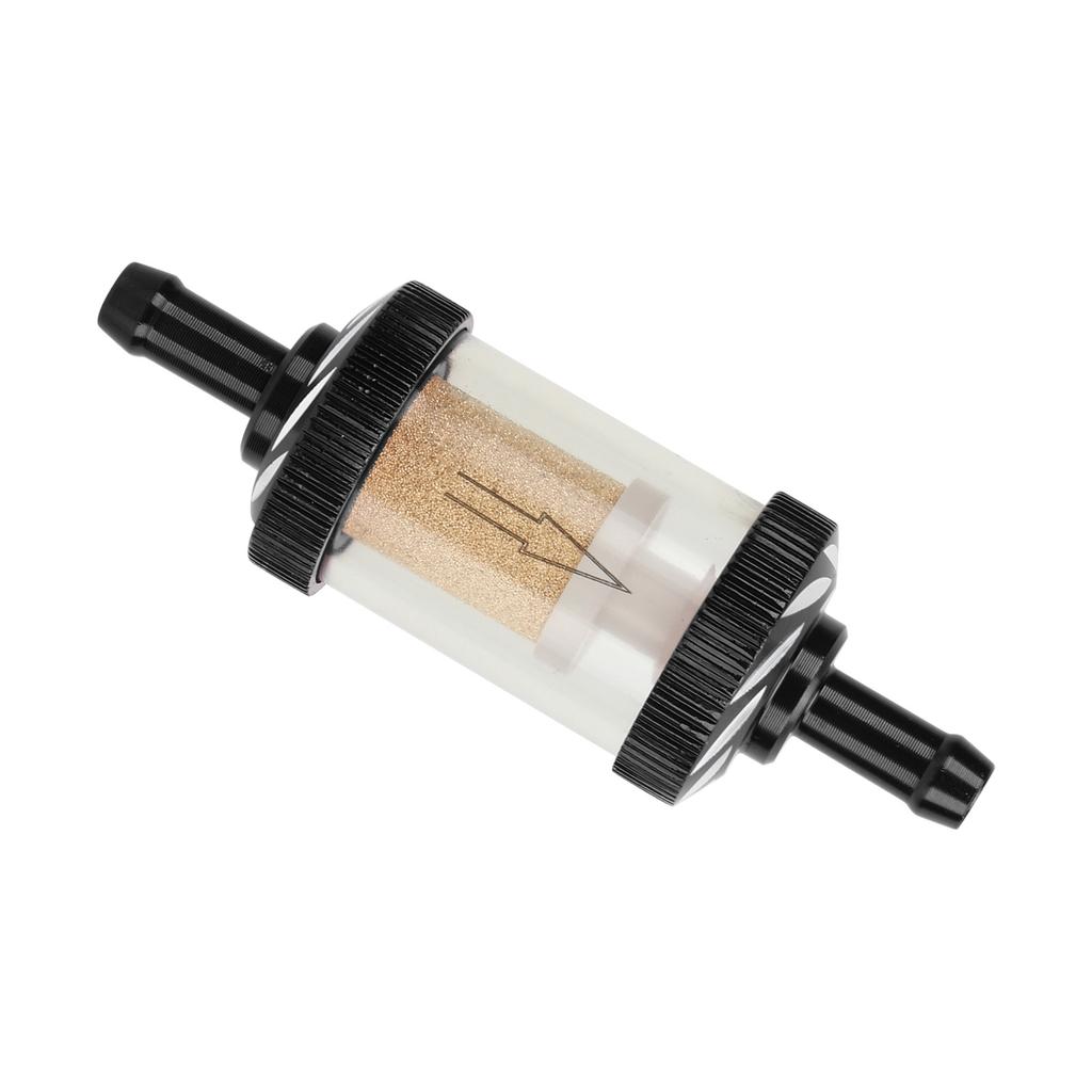 Motorcycle Fuel Gasoline Filter Carving ABS Heat Resistance for 6mm Diameter MotorbikeBlack