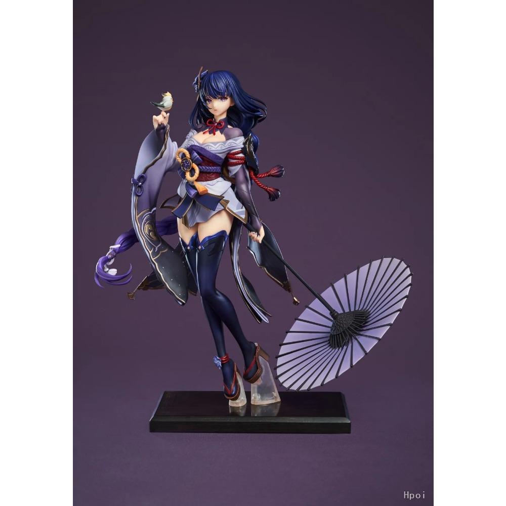 22CM Genshin Impact Raiden Shogun Anime Figure Shadow of Eternal Silence Doll Sitting Model Game Series Action Figure