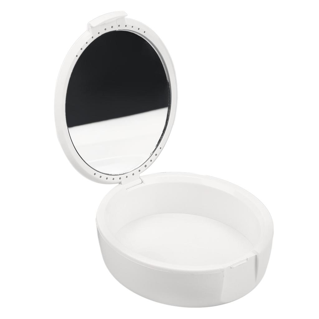 Denture Case Eco Friendly Durable PP Safe Odorless Lightweight Portable Denture Cup for Denture The Elderly White