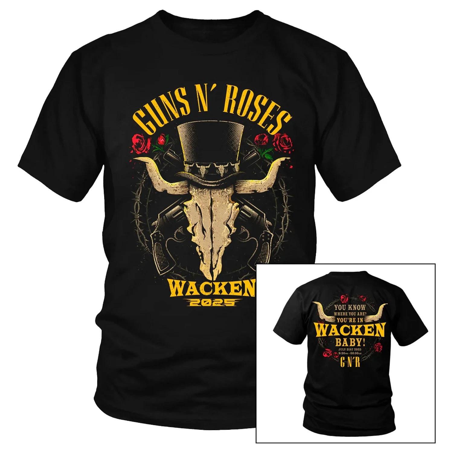РАСПРОДАЖА 30% - Эксклюзивная футболка Guns N Roses Tour 2025 Wacken 31 июля Все размеры XL